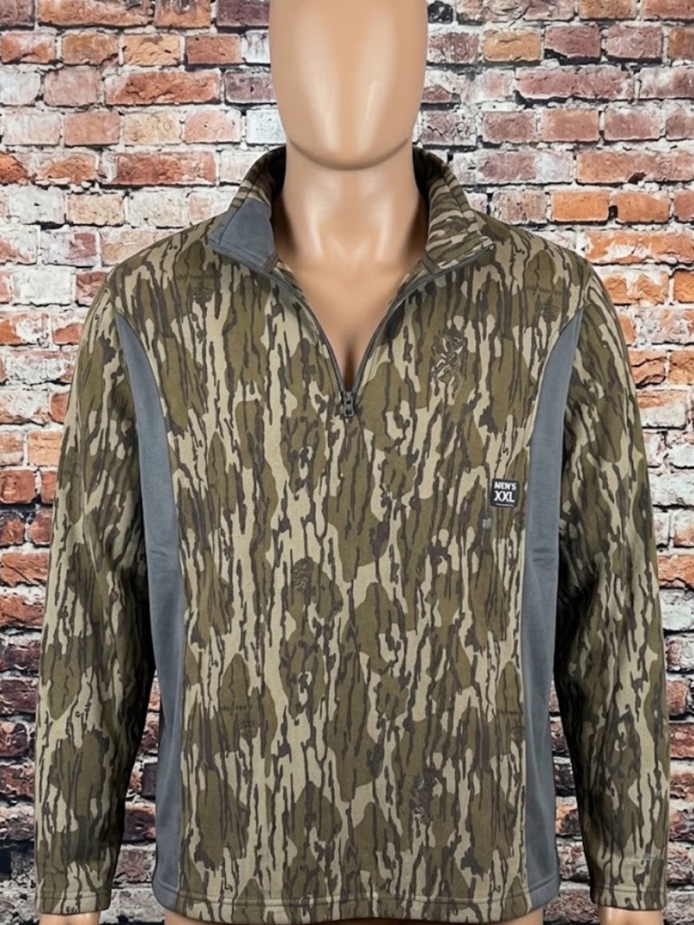 Browning Olive Camo Quarter-Zip Performance Jacket